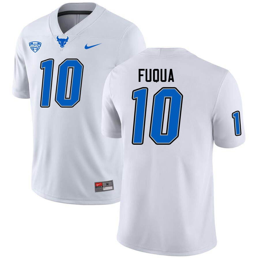 Buffalo Bulls #10 Marcus Fuqua College Football Jerseys Stitched Sale-White
